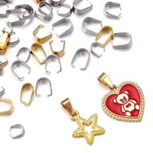 Pendant Clasps ( 20 pieces) Gold and Silver mixed