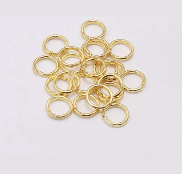 Jump Ring 8mm (100 pieces) Gold
