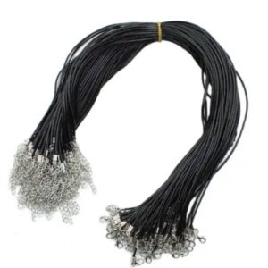 Leather Lace Cord Silver (5pieces)