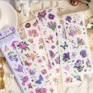 Flower and Butterfly Sticker( 6in1)