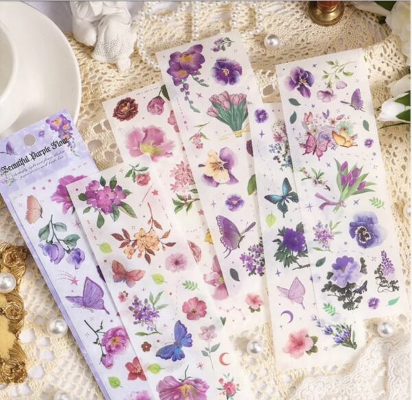 Flower and Butterfly Sticker( 6in1)